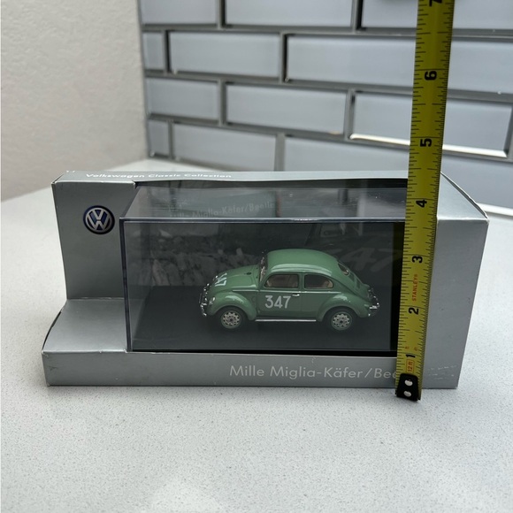 Volkswagen Model Car VW Beetle Bug Scale 1/43 Mille Miglia #347 1954 Green - Picture 14 of 14
